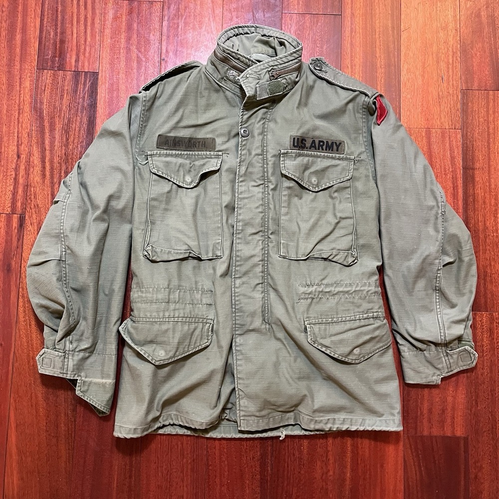 Vintage US Military M65 Field Jacket Mens Small Short Coat Vietnam OG107 70s USA